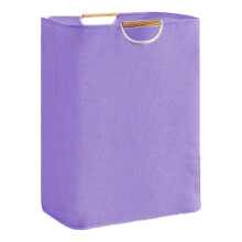 Opvouwbare wasmand van 36 liter met bamboe handgrepen