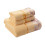 Ensemble de serviettes de bain en coton brodé 3 pièces jaune 1