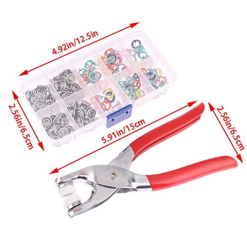 Stainless Steel Snap Fasteners Kit with Plier Tool – 100 2