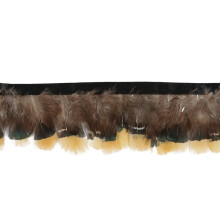 Ruban de dentelle en tissu à motifs de plumes d'oie, d'autruche et de coq, 1 mètre (4-5 cm), pour la confection d'accessoires de vêtements et de