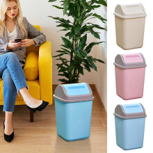 Pattumiera da cucina, pattumiera con coperchio e pedale, pattumiera alta per cucina e bagno, piccolo cestino per ufficio, beige -