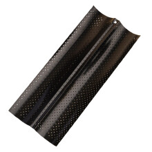 2-Slot Black Baguette Mold with Proofing Cloth & Dough Cutter – Non-Stick French Bread Baking Pan Kit