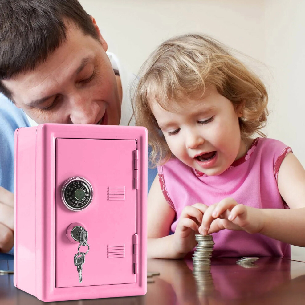 Metal Money Safe With Key Lock And Password 1 Piece 968604326400