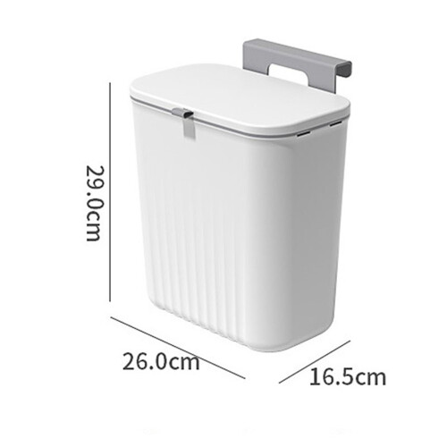 Hanging Plastic Trash Can Wall Mount 29x26x16.5cm Waste Bin 1