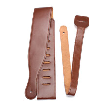 Electric Guitar Strap for Bass, Padded Top Grain PU Leather with Adjustable Belt 110-130cm,3 Colors Optional