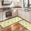 Yellow Easter chick kitchen rugs set of 2, 17" x 47" 3