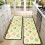 Yellow Easter chick kitchen rugs set of 2, 17" x 47" 4