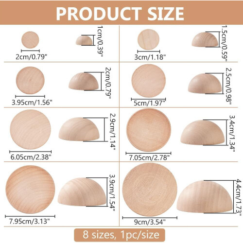 Pottery Tools Set Wooden Half Round Clay Tools8pcs 1