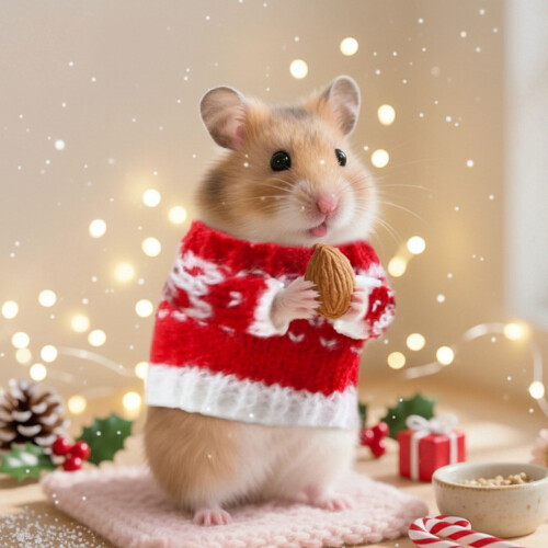 Suéter verde macio e aconchegante para hamster, ideal para o inverno. 2