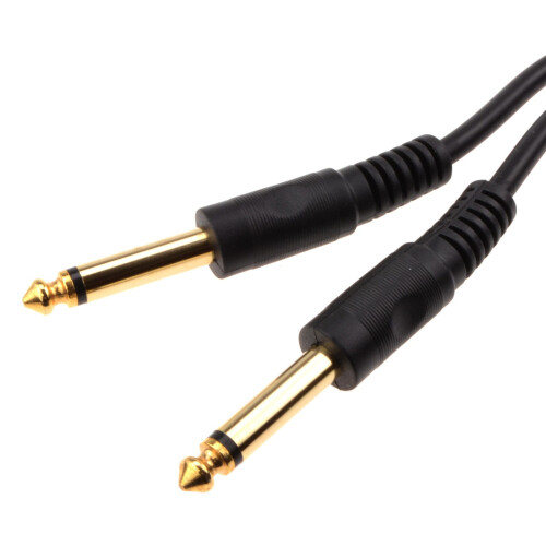 kenable 6.35mm 1/4inch Mono Jack Plug Guitar/Instrument/Patch Cable Gold 10m 2