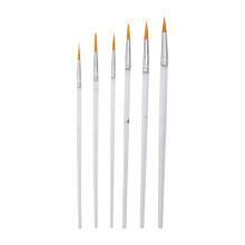 Ensemble de 12 brosses Ă tĂŞte ronde en nylon, tige transparente