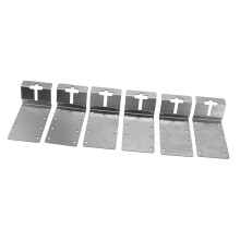 6 Stück Carbonstahl T-Posthalterungen 3 Zoll Vertikale Montage für Zaunpfähle