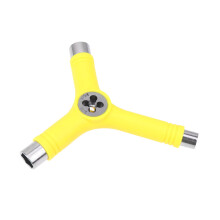 Y-Tool Skateboard Wrench Metal Universal Adjusting Tool for Skateboards Yellow Durable and Lightweight