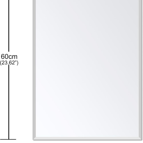 Frameless Rectangle Wall Mirror 16 x 24 in, 4mm HD with