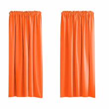 Solid Orange Blackout Curtains with Thermal Insulation 45