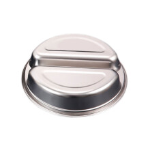 Yauxim Steaming Tray Large Stainless Steel Divided Steamers Tray for Vegetables and Rice Round Food Holder with Double Handle Steaming Plate