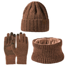 Mütze, Schal und Handschuhe Set für Damen, Fitness-Handschuhe für Damen, gemütliche Unisex-Mützen für Herren, Winterhandschuhe, Pashmina-Schal,