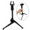 Supporto per microfono da scrivania stabile con treppiede, altezza regolabile e clip, colore nero. 1