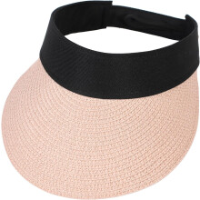 Damen-Sonnenhut aus Stroh mit breiter Krempe, UV-Schutz, faltbar, Strandkappe für den Sommer, UPF 50+