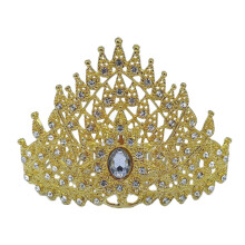 Tocado de danza tailandesa con corona – Dorado/Plateado/Colorido, Aleación