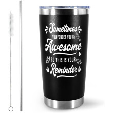 Copo térmico de 590 ml com canudo – Copo reutilizável para bebidas
