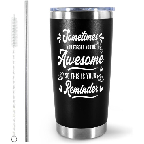 Copo térmico de 590 ml com canudo – Copo reutilizável para bebidas