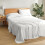 Ensemble de draps Queen blancs en microfibre douce, 4 pièces 1