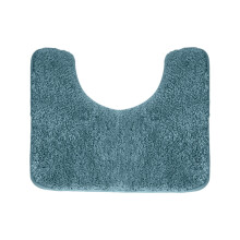 Tapis de bain antidérapant, tapis de toilette ultra-absorbant en forme de U, 25 x 50 cm, bleu