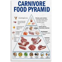 Affiche en toile de la pyramide alimentaire du régime carnivore
