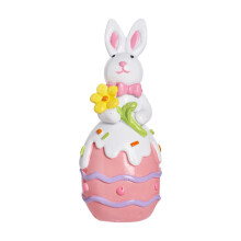 Figurines de lapin et d'œuf de Pâques en résine, lapin printanier, fleur, carotte, décoration de table – Cadeaux de Pâques, centres de table