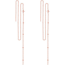 925 sterling zilveren lange oorbellen met ster en ketting voor vrouwen en tieners, oorbellen met kwastje en draadje