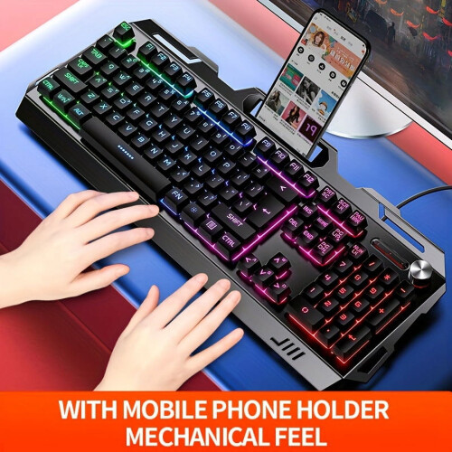 Kablet USB-bakgrunnsbelyst tastatur for Windows 1
