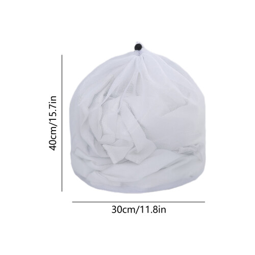 Mesh Laundry Wash Bags with Drawstring – Reusable, Large, 2