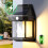 Luminária de parede solar com sensor de movimento, 3 modos, acendimento automático ao anoitecer. 2