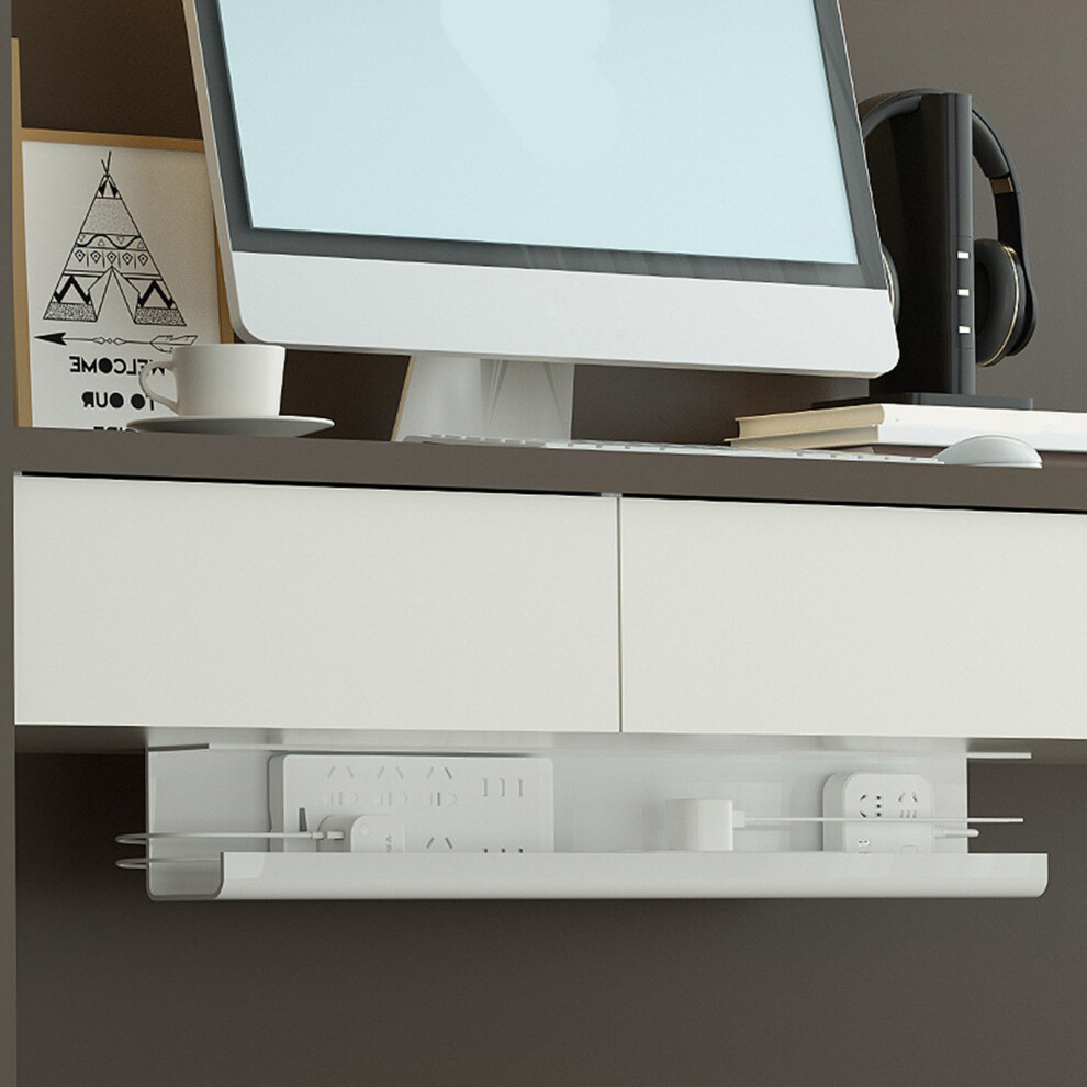 Under Desk Cable Management Tray Pvc Punch-Free, 500G Cord Organizer 4901391111381