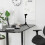 Supporto per microfono da scrivania stabile con treppiede, altezza regolabile e clip, colore nero. 3