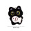 White Doll Keychain with Big Eyes Squeaking Soft Fabric 2