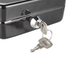 Cash Box Safe Lock Box Money Bank Metal Coin Bank Security Box with Key Sturdy Cash Portable for Coin Collection