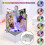 2X LED Stone Display Base Colorful Changing Light Crystal  Light Home Decoration Figurine Display Stand 2