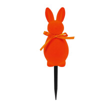 Osterhasen-Dekorationen mit Beflockung, Oster-Gartenstecker, Hasen, Frühlingsdekorationen für Garten und Hof
