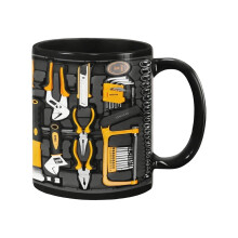 Mug à café « Boîte à outils de mécanicien » 325 ml – Mug en céramique humoristique pour mécanicien, cadeau idéal pour papa/mari,