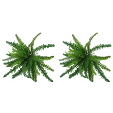 2X Artificial Ferns for Outdoors & Indoors,Large Faux Ferns Fake Boston Fern Plant for Planter Garden Porch Entrance A