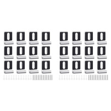 24Pcs Metal Mirror Clips Holder Kit,Mirror Hanging Clips with Screw , for Wall Mounting, Frameless Mirror Tile Display