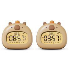 2PCS Alarm Clock for Kids, Ready to Rise Children'S Sleep Trainer,Cute Clock Dimming Night Light,A