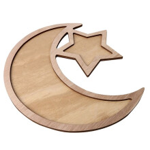 Houten Dienblad Huisdecoratie Opbergdoos Ornamenten Eid-Decoratie Islamitische Moslimdecoratie Dessertblad Ambachten