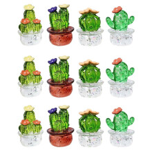 12Pcs Car Inner Ornaments, Art Cactus Figurines, Home Decoration, Desktop  Miniature Plant Cactus Ornaments A