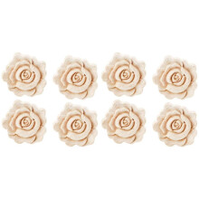 8X Wooden Carved Onlay Appliques Rose Wood Carving Decal Unpainted Furniture Bed Door Cabinet Decor