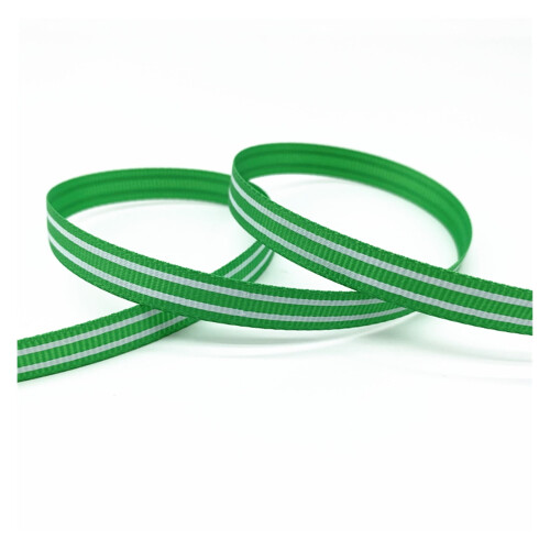 Trykte striber grosgrain bånd 10mm x 5Yards