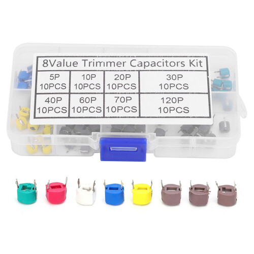 80Pcs Adjustable Electronic Capacitors – Reliable, Durable, for Home & Factory Use