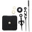 2Pcs Diy Clock Metal Texture  Wall Clock Retro Wall Clock Movement Accessories - Black & Black-Gold 3